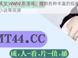 在线天堂 WWW 资源网，提供各种丰富的视频、音乐、小说等资源