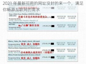 2021 年最新可用的网址没封的来一个，满足你畅游互联网的需求