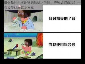 当遭遇我的世界地球无法进入的时，应该如何解决？——探索有效策略与解决方案