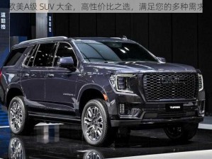 欧美A级 SUV 大全，高性价比之选，满足您的多种需求