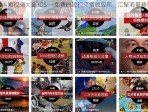 成品人短视频大全 IOS——免费的短视频播放应用，汇聚海量精彩视频