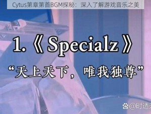 Cytus第章第首BGM探秘：深入了解游戏音乐之美