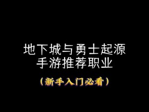 《新手入门地下城与勇士起源平民最强职业选择推荐》