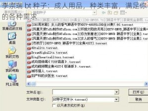 李宗瑞 bt 种子：成人用品，种类丰富，满足你的各种需求
