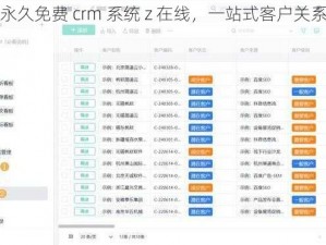 国内永久免费 crm 系统 z 在线，一站式客户关系管理专家