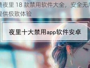 免费夜里 18 款禁用软件大全，安全无广告，提供极致体验