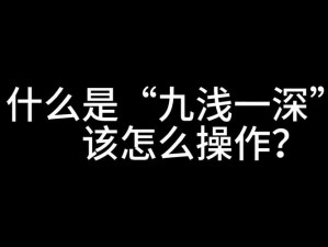 探索九浅一深和左三右三的搭配技巧