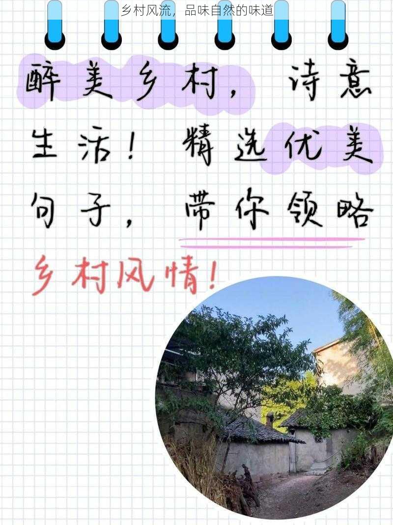 乡村风流，品味自然的味道