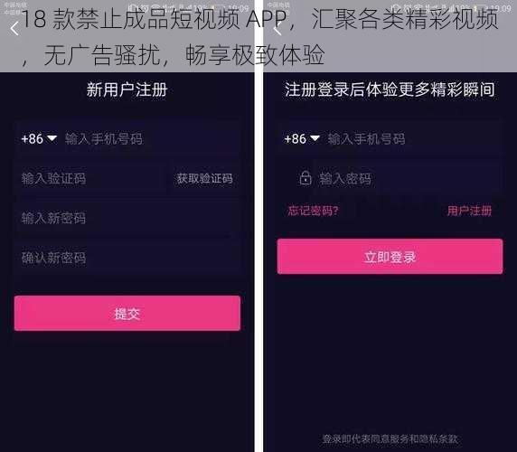 18 款禁止成品短视频 APP，汇聚各类精彩视频，无广告骚扰，畅享极致体验