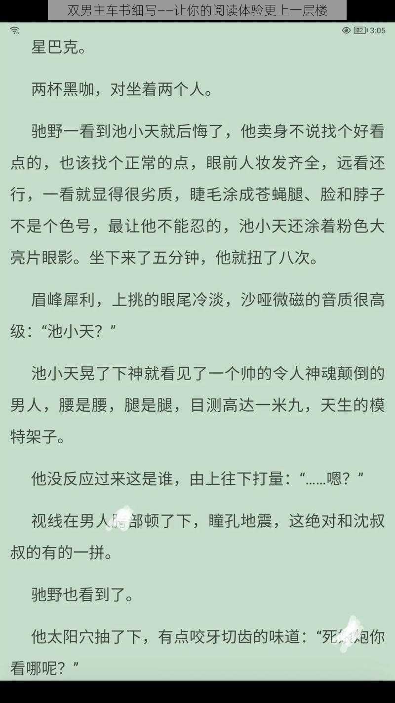 双男主车书细写——让你的阅读体验更上一层楼