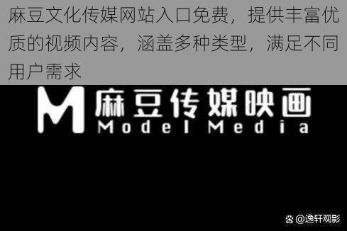 麻豆文化传媒网站入口免费，提供丰富优质的视频内容，涵盖多种类型，满足不同用户需求