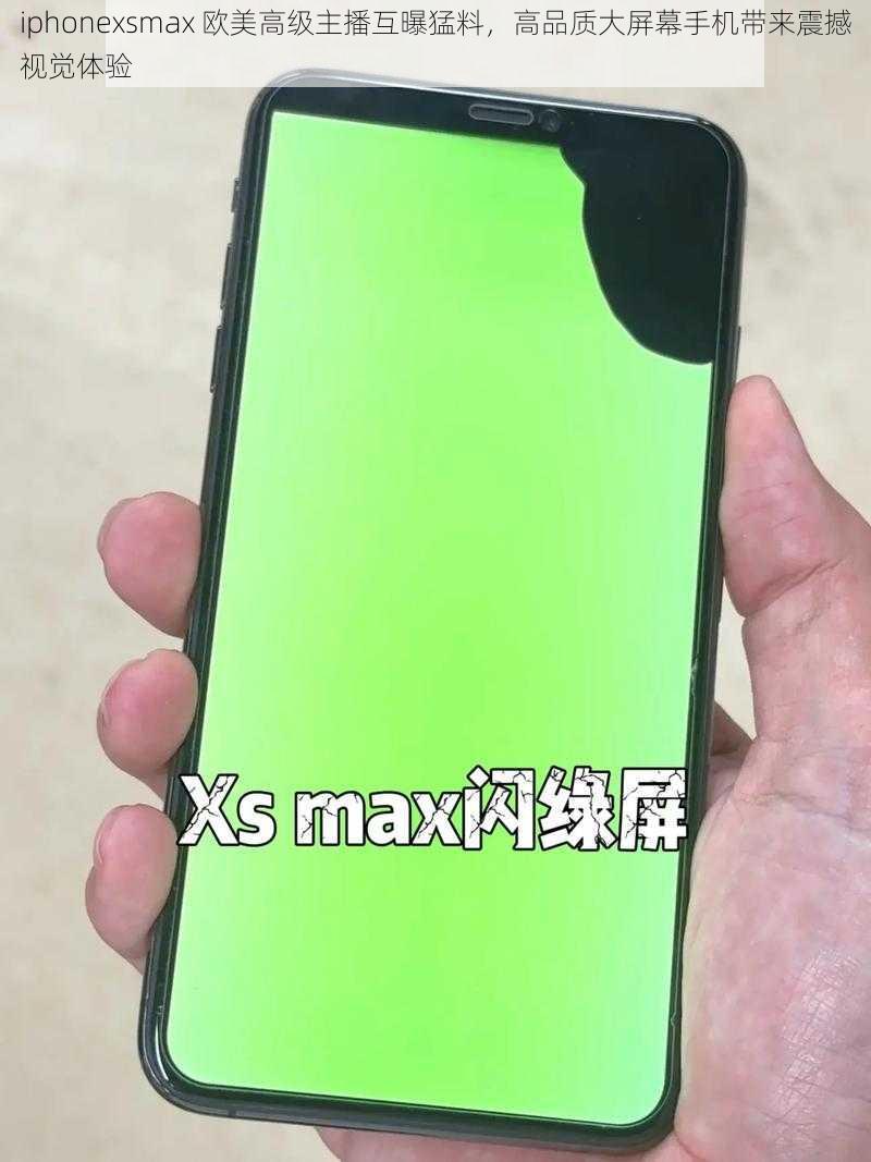 iphonexsmax 欧美高级主播互曝猛料，高品质大屏幕手机带来震撼视觉体验