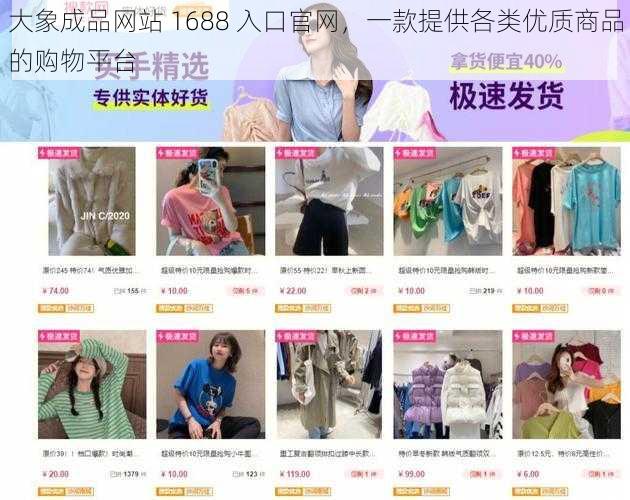 大象成品网站 1688 入口官网，一款提供各类优质商品的购物平台