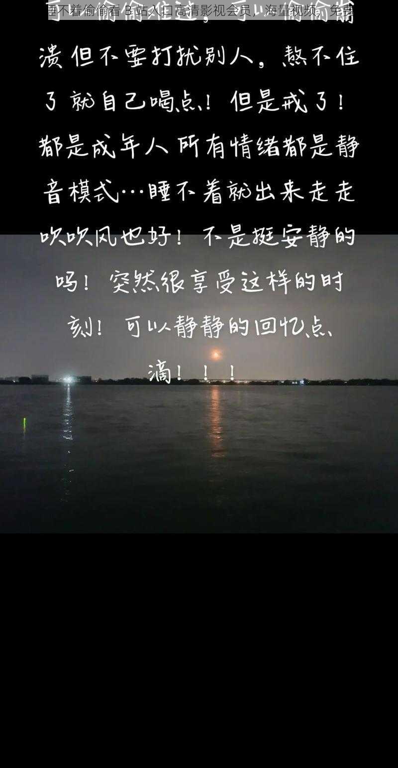 晚上睡不着偷偷看 B 站入口高清影视会员，海量视频，免费观看