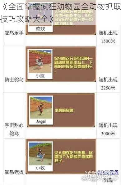 《全面掌握疯狂动物园全动物抓取技巧攻略大全》