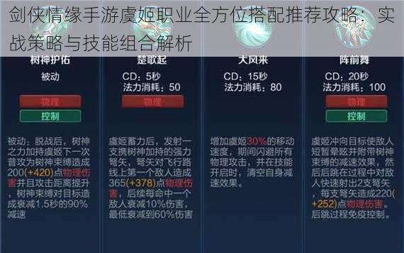 剑侠情缘手游虞姬职业全方位搭配推荐攻略：实战策略与技能组合解析