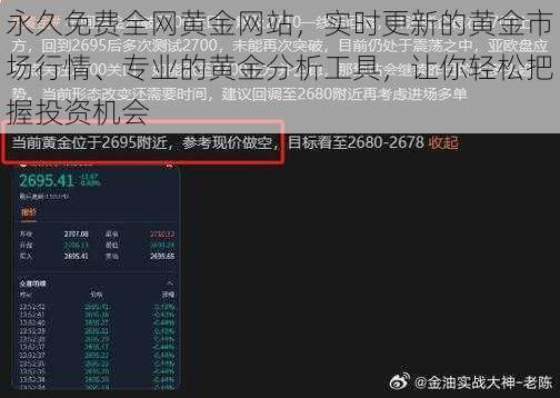 永久免费全网黄金网站，实时更新的黄金市场行情、专业的黄金分析工具，让你轻松把握投资机会