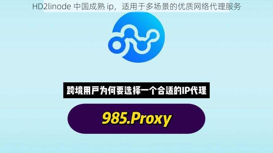 HD2linode 中国成熟 ip，适用于多场景的优质网络代理服务