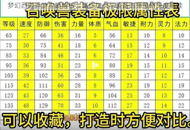 梦幻西游手游攻略解析：属性加点与装备选择策略深度解读