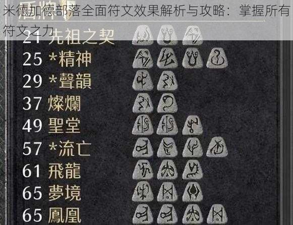 米德加德部落全面符文效果解析与攻略：掌握所有符文之力