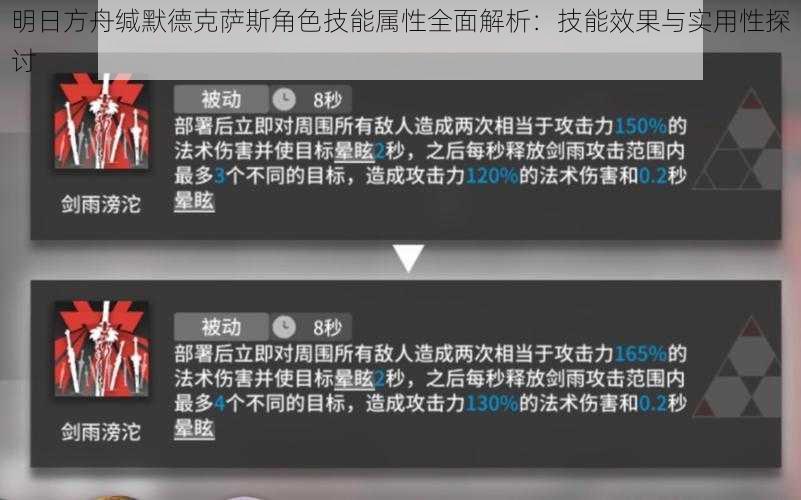 明日方舟缄默德克萨斯角色技能属性全面解析：技能效果与实用性探讨