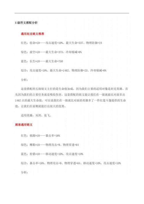 王者荣耀高性价比符文选择攻略：专家推荐最佳符文搭配指南