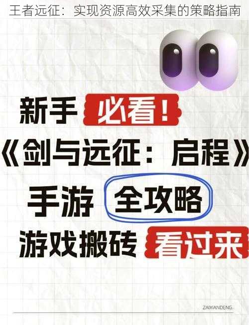 王者远征：实现资源高效采集的策略指南