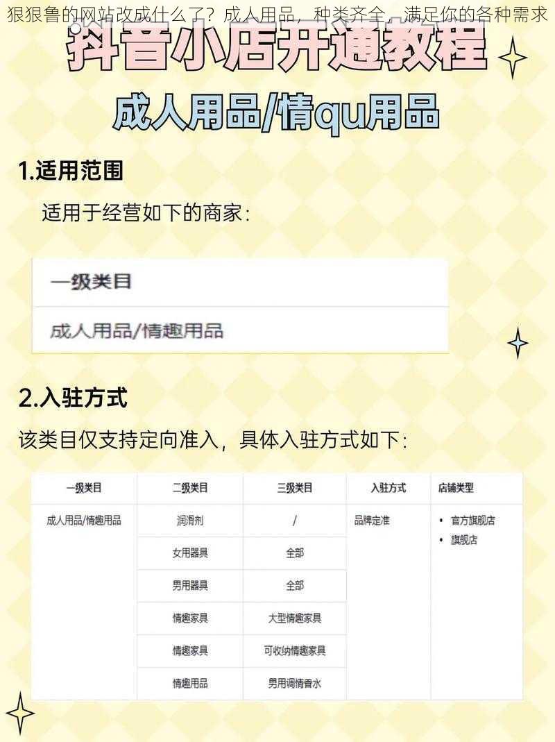 狠狠鲁的网站改成什么了？成人用品，种类齐全，满足你的各种需求