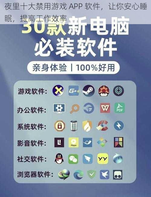 夜里十大禁用游戏 APP 软件，让你安心睡眠，提高工作效率