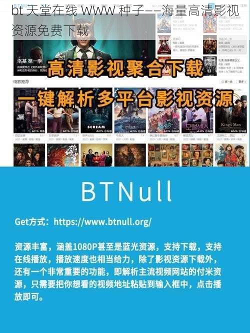 bt 天堂在线 WWW 种子——海量高清影视资源免费下载