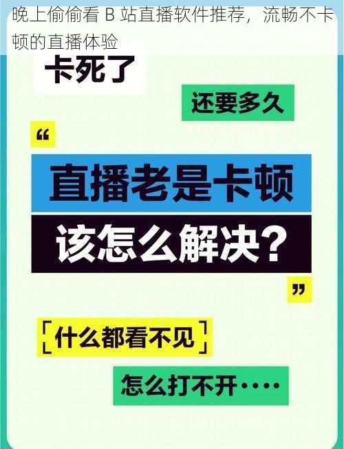 晚上偷偷看 B 站直播软件推荐，流畅不卡顿的直播体验