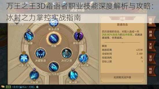 万王之王3D霜语者职业技能深度解析与攻略：冰封之力掌控实战指南