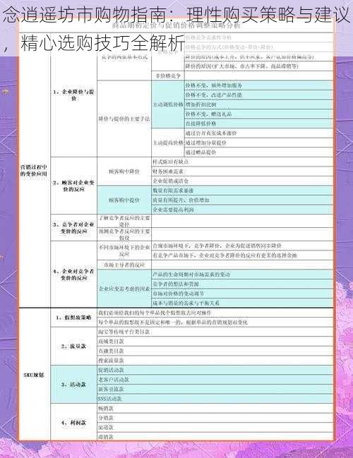 念逍遥坊市购物指南：理性购买策略与建议，精心选购技巧全解析