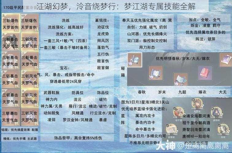 江湖幻梦，泠音绕梦行：梦江湖专属技能全解