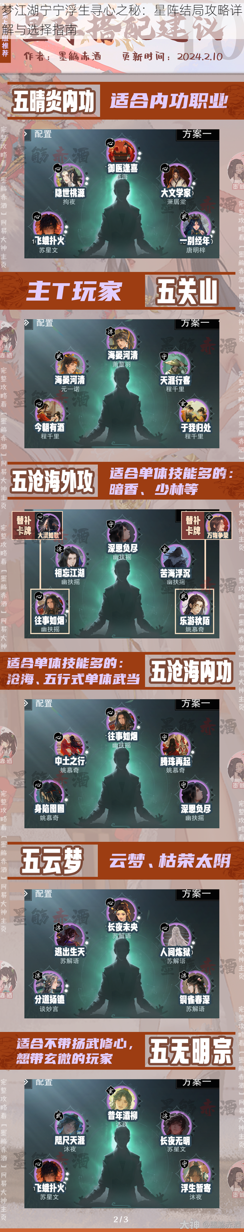 梦江湖宁宁浮生寻心之秘：星阵结局攻略详解与选择指南