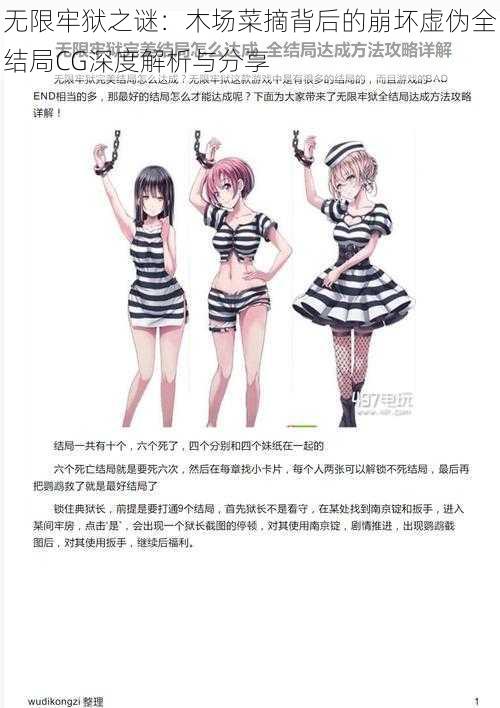 无限牢狱之谜：木场菜摘背后的崩坏虚伪全结局CG深度解析与分享