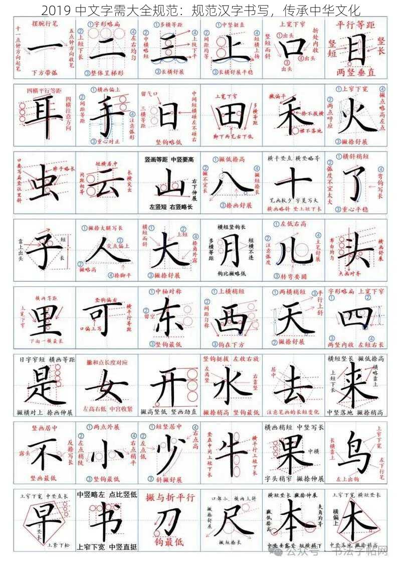 2019 中文字需大全规范：规范汉字书写，传承中华文化