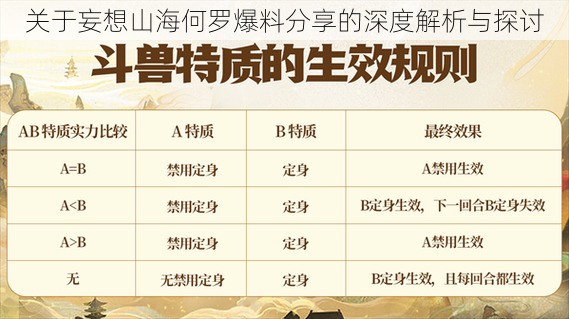 关于妄想山海何罗爆料分享的深度解析与探讨