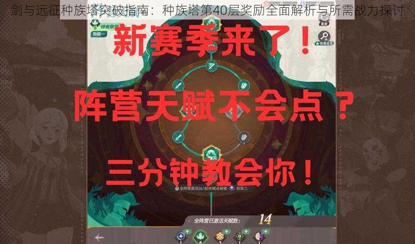 剑与远征种族塔突破指南：种族塔第40层奖励全面解析与所需战力探讨