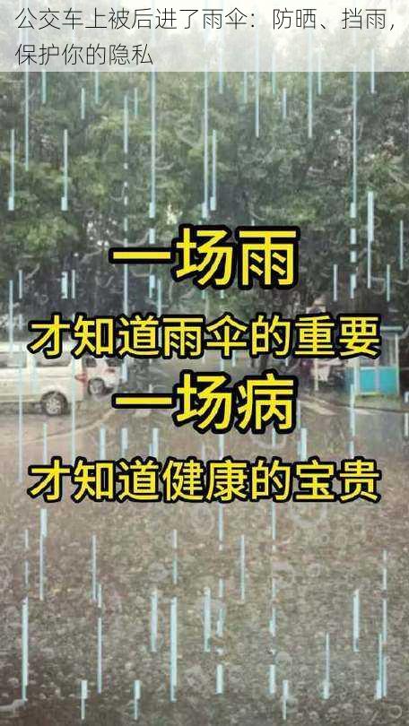 公交车上被后进了雨伞：防晒、挡雨，保护你的隐私