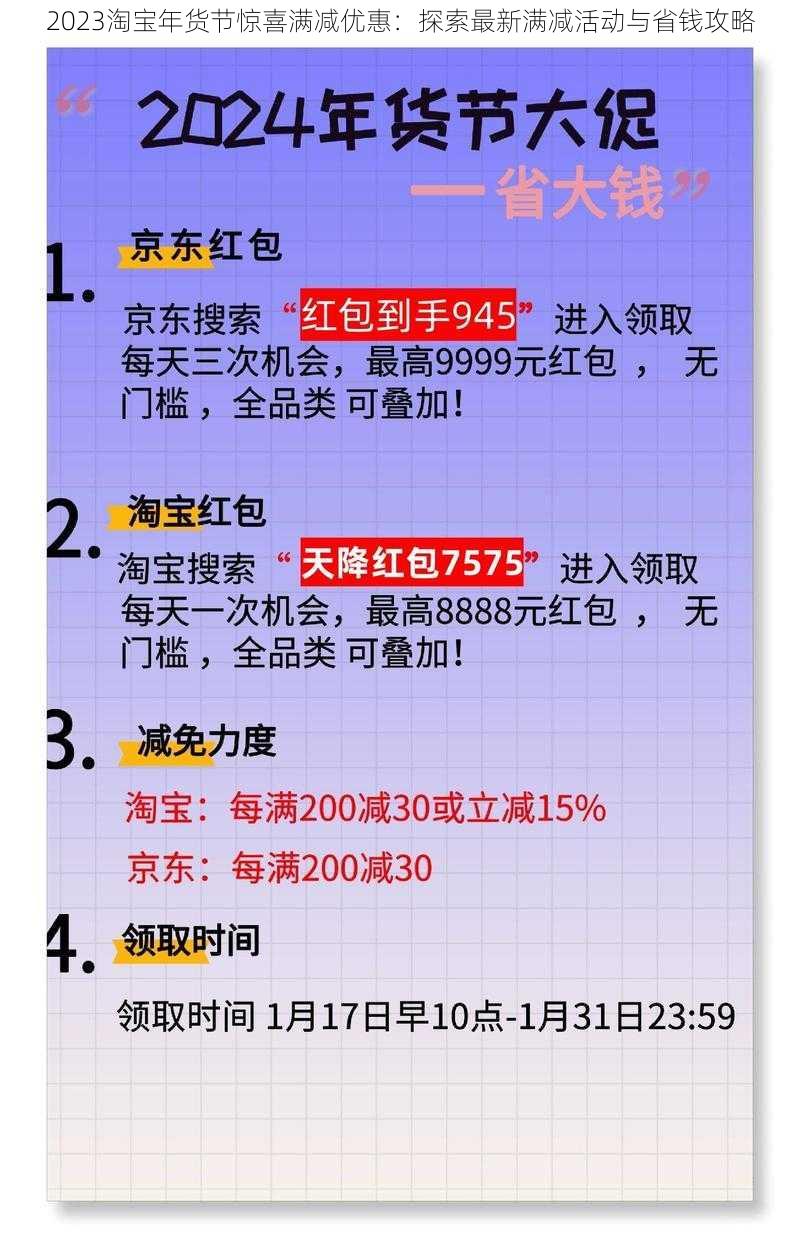 2023淘宝年货节惊喜满减优惠：探索最新满减活动与省钱攻略