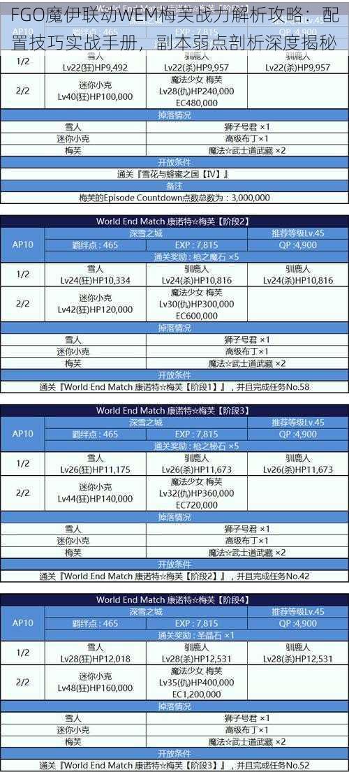 FGO魔伊联动WEM梅芙战力解析攻略：配置技巧实战手册，副本弱点剖析深度揭秘